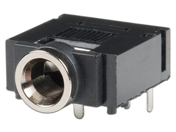 Conector Jack Panduit 161-3501 para Fono 3.5 mm, PCB Estéreo, Color Negro.