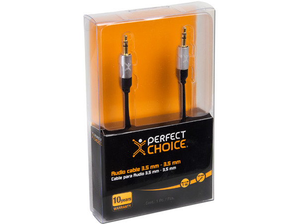Cable estéreo Perfect Choice plug 3.5 mm (M-M), 1m.