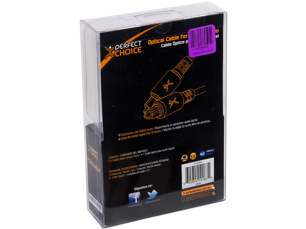 Cable Óptico Prefect Choice para audio digital, 3m. 
