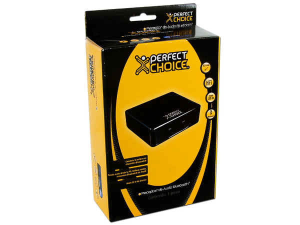 Receptor de Audio Bluetooth Perfect Choice, batería recargable, hasta 20m de alcance 