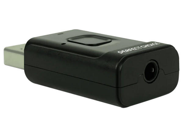 Trasmisor de Audi Bluetooth Perfect Choice PC-331155, Hasta 10m de Alcance, Micrófono Integrado, Color Negro.