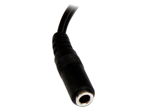 Cable Adaptador de Audio Estéreo Mini Jack de 3.5mm (hembra) a RCA (macho) de 15cm.