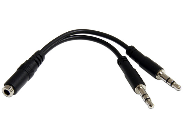 Adaptador Divisor StarTech de 3.5mm (H) a dos de 3.5mm (M)