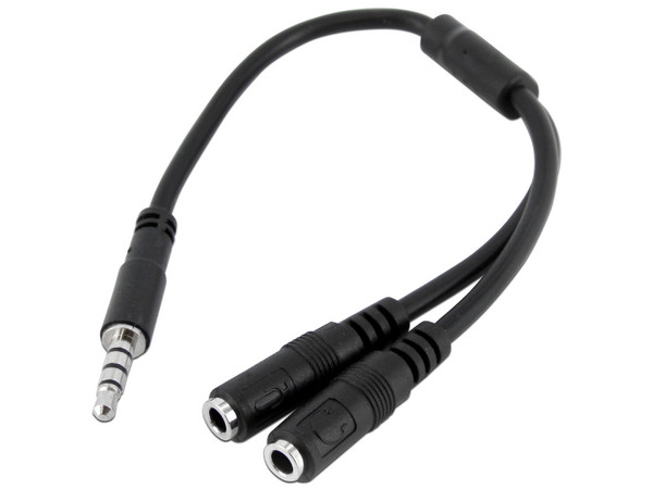Cable Adaptador Divisor de Audifonos Macho a Hembra