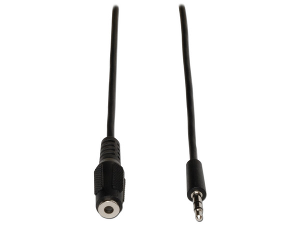 Cable estéreo extensión de 3.5mm M-H de 1.83m.