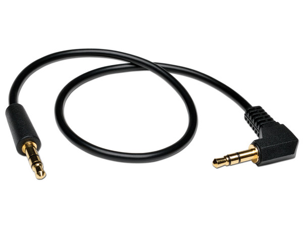 Cable de audio mini estéreo de 3.5 mm con una clavija en Ángulo Recto (M/M), 91 m.