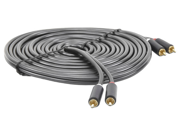 Cable de Audio 2 RCA Macho a 2 RCA Macho UGREEN, 5m, color negro.
