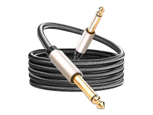 Cable de Audio Ugreen de Conectores TRS (6.35mm), Mono, Nylon Trenzado, 10m. Color Negro.
