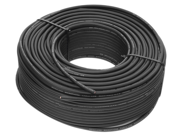 Bobina de Cable Ugreen 90304 para Micrófono, Compatible con conectores XLR, 6.5 mm, 3.5 mm y RCA, 100m. Color Negro.