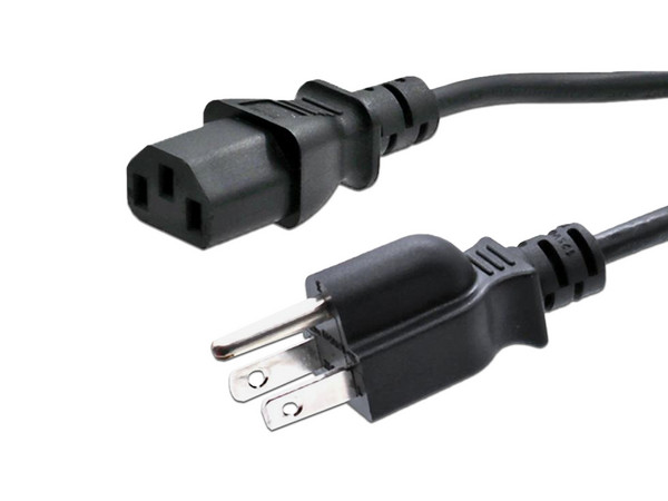 Cable de Corriente, Batauro, NEMA 5-15 Power a C13 Power, Calibre 16 AWG, 3 Metros, Color Negro.
