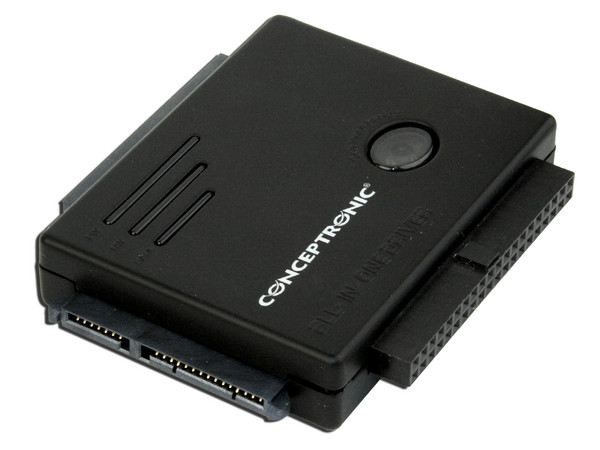 Adaptador Conceptronic SATA e IDE a USB 2.0. Convierte con facilidad cualquier disco duro de 2.5” / 3.5” o unidad de CD/DVD-RW en un cómodo disco externo