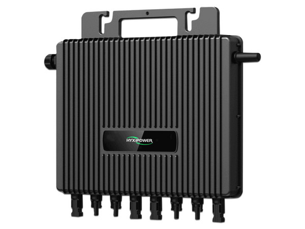 Microinversor Residencial HYXIPOWER, Potencia Salida 2000W, Comunicación WiFi, Conexión Hasta 4 Módulos Solares, Protección IP67, Diseño Tipo Gancho, Plug & Play