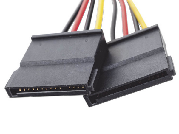 Cable de Doble Corriente SATA Hikvision 101-502-385, Compatible con DVR's, 25cm.