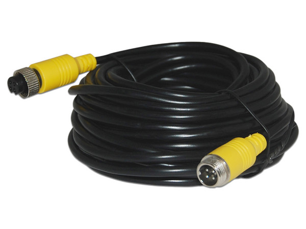 Cable tipo DIN Meriva MBCE110, De Aviación 4 Pines Para DVR Móviles de 10m, Color Negro.