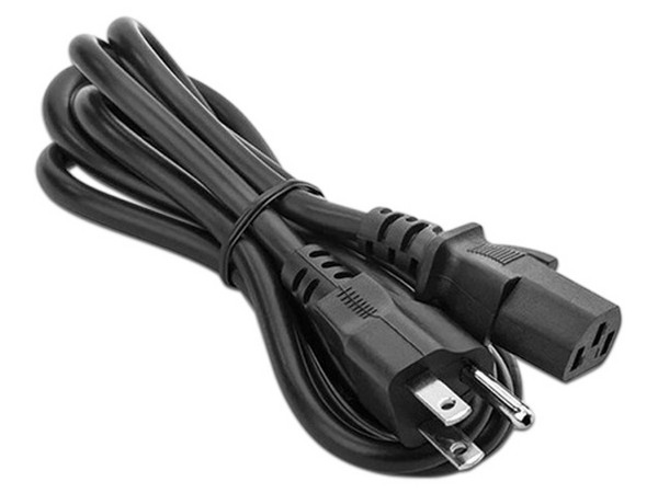 Cable de Alimentación genérico de 1.2 mts. Color Negro.