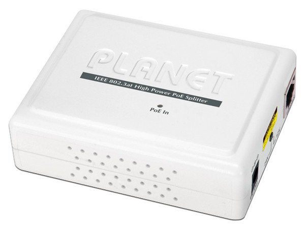 Divisor de voltaje PoE 802.3at a 12/24 VDC, puerto Gigabit 10/100/1000 MB/s.