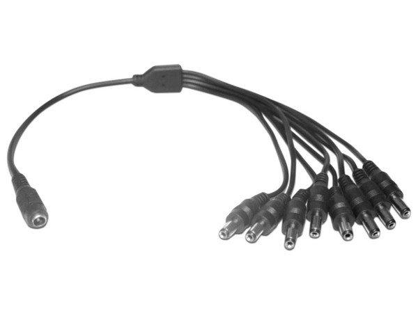 Cable Divisor de Corriente SAXXON SX-F58, 1 Hembra a 8 Machos Para Camaras De Vigilancia Pulpo.