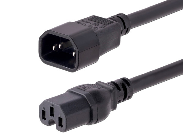Extensión de cable de alimentación StarTech de C14 a C15, 3m, 125V, 14 AWG.