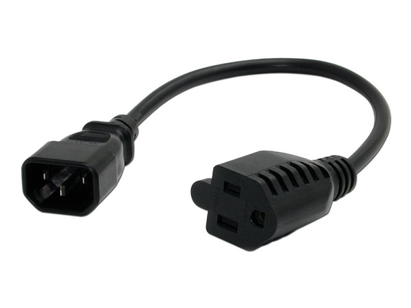 Cable de Alimentación para Computadora de IEC 60320 C14 a NEMA 5-15R, 30cm.