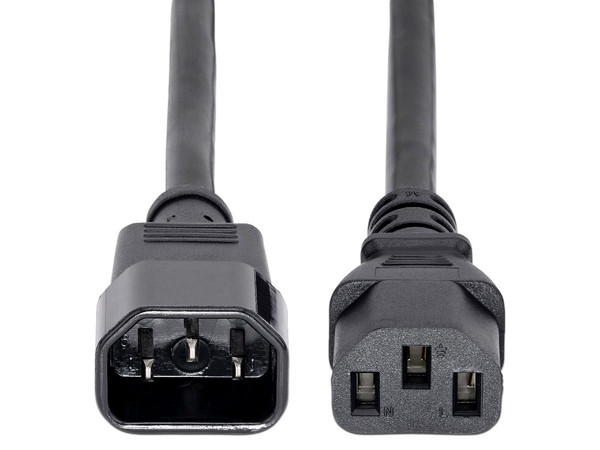 StarTech Cable de 14 AWG Extensor de Extensión Estándar de Corriente para Computadora PC C14 a C13