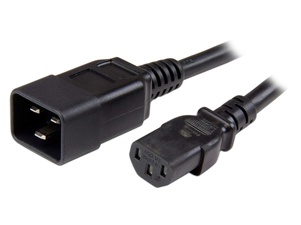 Cable C13 a C20 de servicio pesado de 14AWG para alimentación de computadoras de 1.8 m.