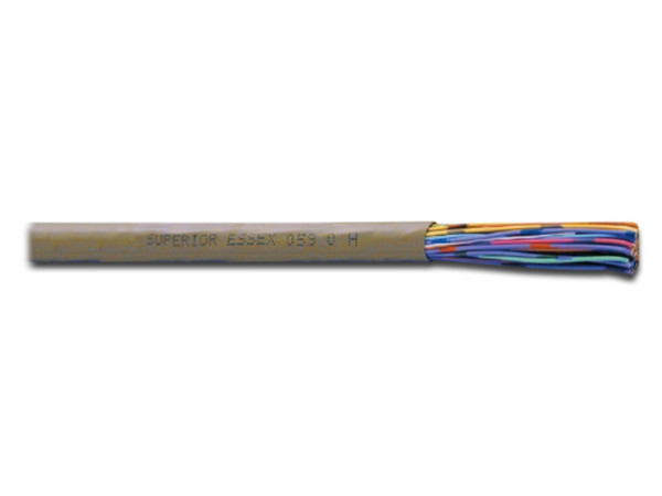 Cable telefónico Superior Essex para central telefónica, 100 pares, calibre 26 AWG. Color Gris. (Precio por metro).
