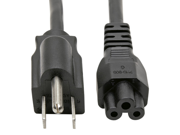 Cable de alimentación Tripp Lite de NEMA 5-15P a IEC-320-C5, 1.8m. Color Negro.