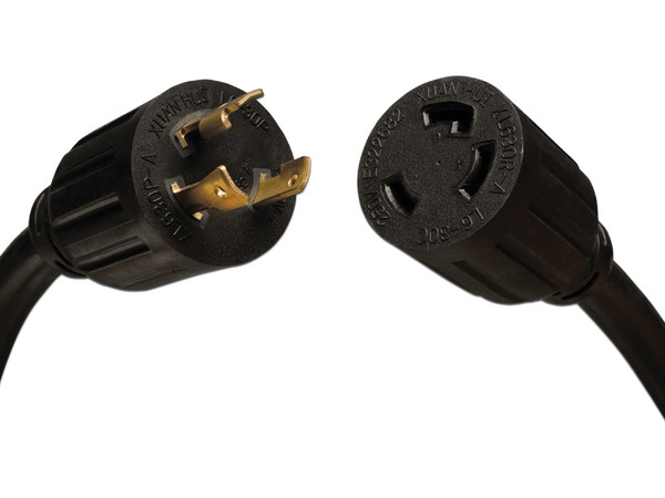 Extensión de cable de alimentación de NEMA L6-30P a NEMA L6-30R, 2.4m.