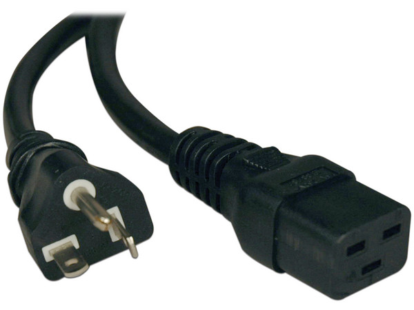 Cable de Energía Tripp Lite para Cargas Demandantes, 20A, 12AWG (IEC-320-C19 a NEMA 5-20P), 3.05 m.