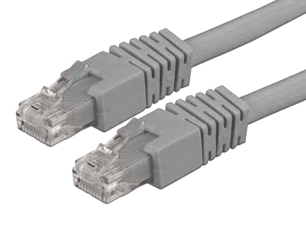 Cable de red, Cat6, UTP, RJ-45 (M-M), 2m. Color Gris.