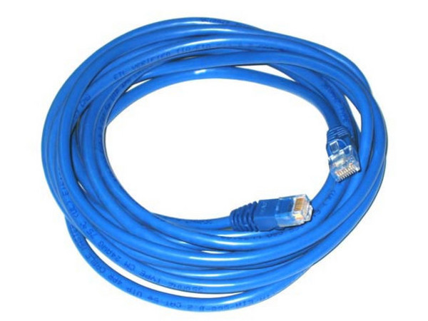 Cable de red RJ45 Level 5  (15') AZUL con sus conectores ALASKA