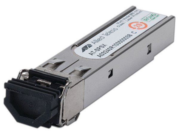 Transceptor MiniGbic SFP Allied Telesis AT-SPSX-90 Multimodo 1000SX, distancia de 220 a550 m, conector LC.