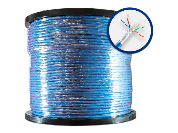 Bobina de Cable Belden (UTP) Cat6A, 305 m, Azul, 23 AWG.