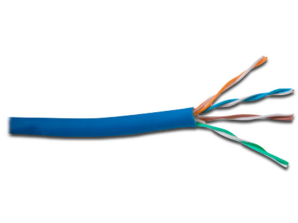 Bobina de Cable Belden Cat5e (UTP) para Redes y CCTV, 305m. Color Azul.