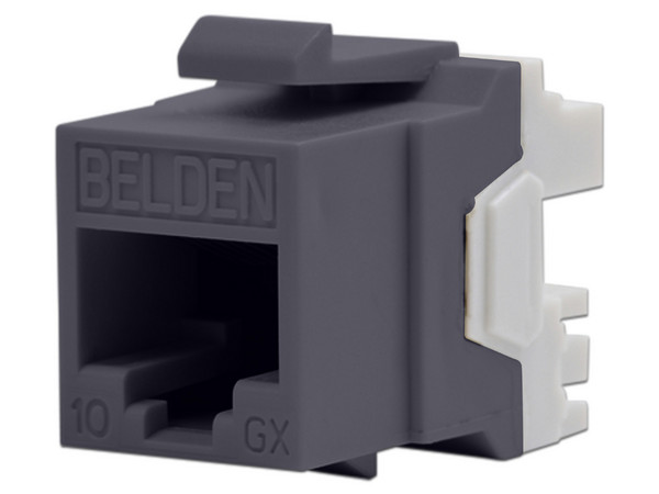 Módulo Jack KeyConnect BELDEN Cat6a. Color Negro.