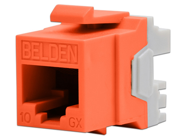 Módulo Jack KeyConnect BELDEN Cat6a. Color Naranja.
