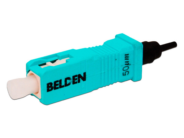 Conector Fibra Óptica SC Belden AX105207-S1, Multimodo, OM3, Color Azul.