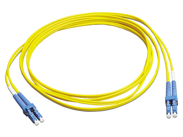 Jumper de Fibra Óptica Belden Monomodo, LC DUPLEX - LC DUPLEX, 3m, Color Amarillo.