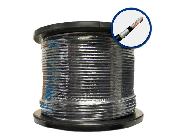Bobina de Cable Belden UTP Cat6A, Caja con 305 m, 23 AWG. Color Negro.