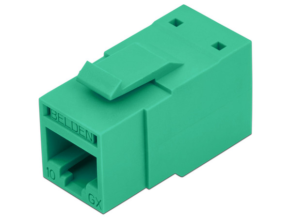 Módulo Jack RevConnect BELDEN Cat6+. Color Verde.
