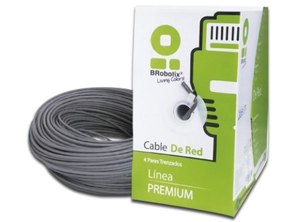 Bobina de cable Brobotix 062435 de 305m. Color Gris.