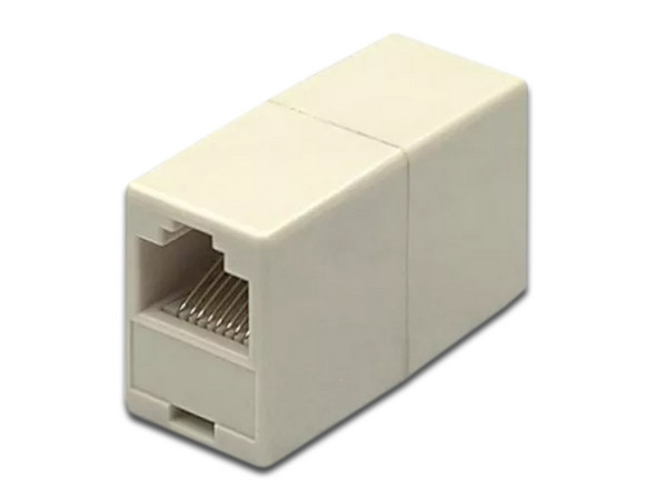 Cople BRobotix RJ45 Cat5e de 8 conductores keystone, color beige.