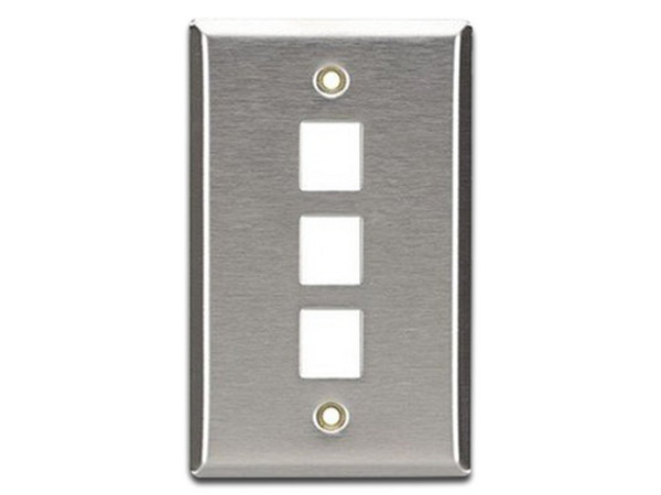 Tapa de pared Brobotix 170903 para 2 puertos de red, metálico.