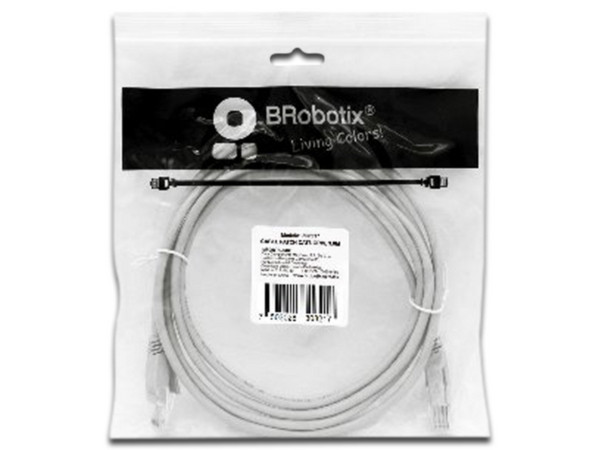 Cable Patch BRobotix Cat6 UTP, 3 m. Color Gris.