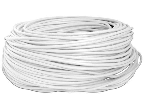 Bobina de Cable Cat5e (UTP) BRobotix con 100m, CCA. Color Blanco.