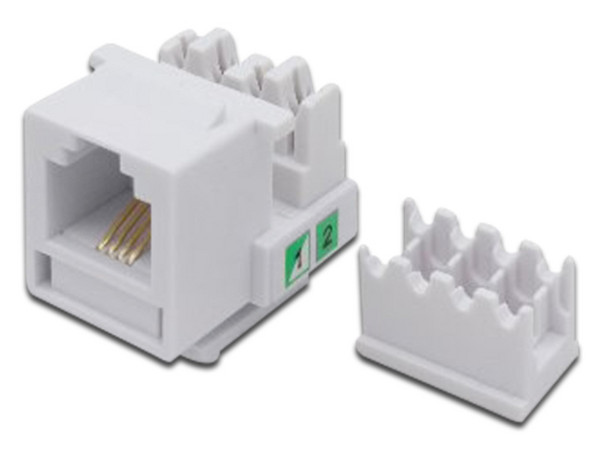 Conector Jack BRobotix RJ-11 Cat3. Color Blanco.