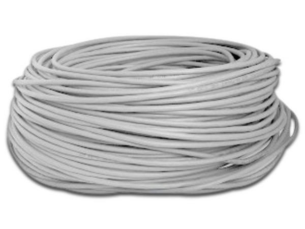 Bobina de Cable Cat6 (UTP) BRobotix de 200m, CCA. Color Gris.