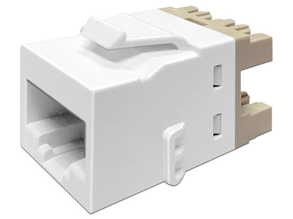 Conector Jack modular CommScope para cable CAT5e, UTP RJ45. Color Blanco.