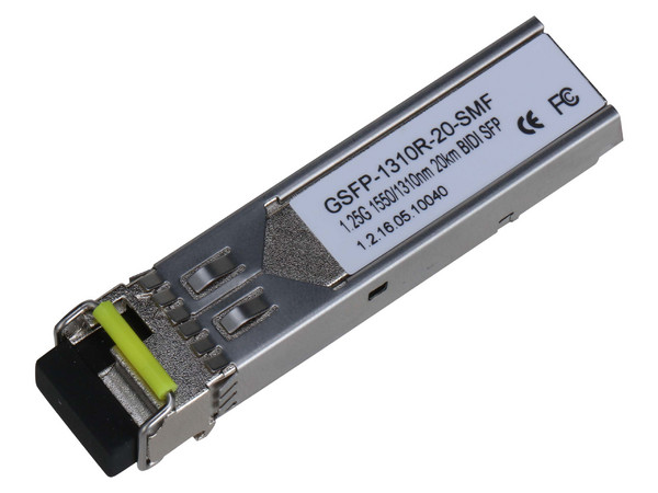 Módulo Transceptor SFP LC Gigabit de Fibra Óptica Dahua GSFP-1310R-20-SMF, Doble fibra monomodo, 1550 nm.