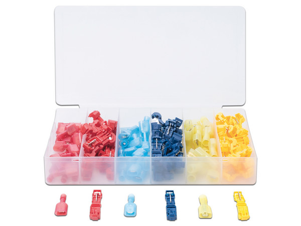 Kit de 60 Conectores Epcom CT-T123 para Cableado Eléctrico tipo T-TAP, Calibre 12 a 22 AWG.
